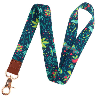 Flowers Plants Series Curea pentru gât Snur pentru chei Breloc Telefon mobil Charm USB Insigna Atârna Funie Lariat Accesorii Cadou de vacanță