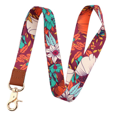 Flowers Plants Series Curea pentru gât Snur pentru chei Breloc Telefon mobil Charm USB Insigna Atârna Funie Lariat Accesorii Cadou de vacanță