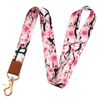 Flowers Plants Series Curea pentru gât Snur pentru chei Breloc Telefon mobil Charm USB Insigna Atârna Funie Lariat Accesorii Cadou de vacanță