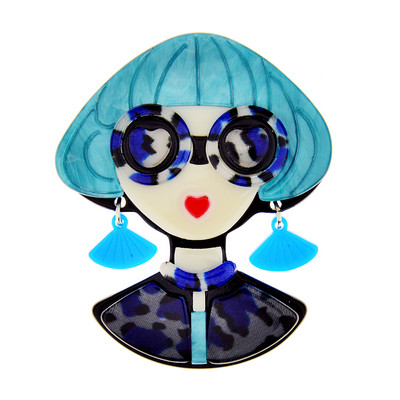 CINDY XIANG acrilic purtând ochelari broșe pentru fete moderne pentru femei 4 culori disponibile mod fibră acetat ace nou 2022