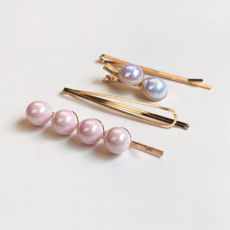 4 bucăți accesorii pentru păr pentru femei, agrafe de păr curcubeu, perle simulate