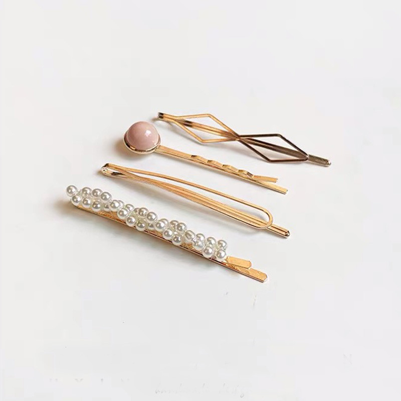 4 bucăți accesorii pentru păr pentru femei, agrafe de păr curcubeu, perle simulate