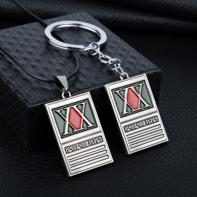 Nou Anime Hunter x Hunter Breloc Metal Dog Tag Breloc Suport Inel Bărbați Cadou Bijuterii Choker Chaveiro Pandantiv Porte Clef Kolye