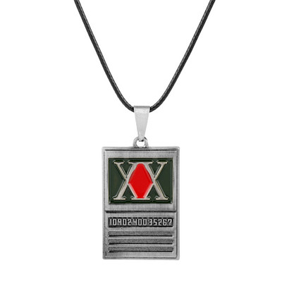 Nou Anime Hunter x Hunter Breloc Metal Dog Tag Breloc Suport Inel Bărbați Cadou Bijuterii Choker Chaveiro Pandantiv Porte Clef Kolye