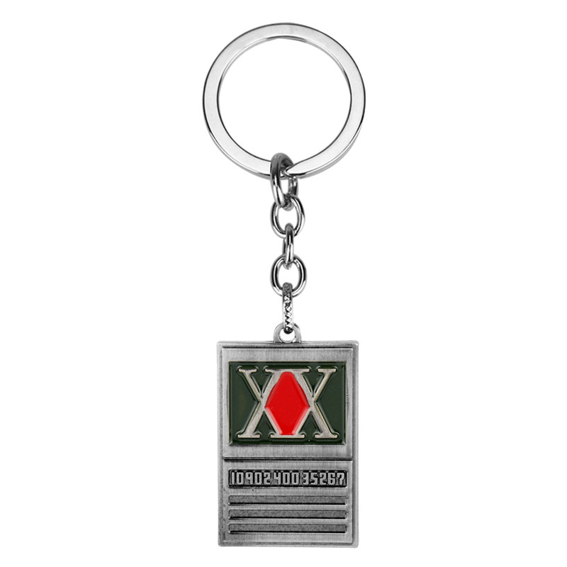 Nou Anime Hunter x Hunter Breloc Metal Dog Tag Breloc Suport Inel Bărbați Cadou Bijuterii Choker Chaveiro Pandantiv Porte Clef Kolye