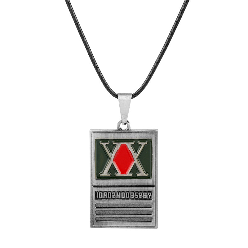 Nou Anime Hunter x Hunter Breloc Metal Dog Tag Breloc Suport Inel Bărbați Cadou Bijuterii Choker Chaveiro Pandantiv Porte Clef Kolye