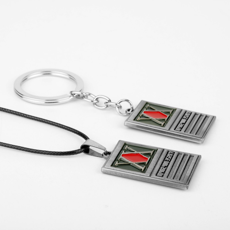 Nou Anime Hunter x Hunter Breloc Metal Dog Tag Breloc Suport Inel Bărbați Cadou Bijuterii Choker Chaveiro Pandantiv Porte Clef Kolye