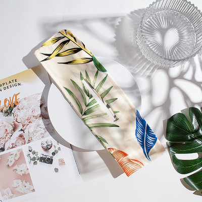 Trend Long Magic Twist Papion Instrument de styling pentru agrafă Benzile de păr cu imprimare florală Suport pentru coadă de cal mare Accesorii de păr pentru femei