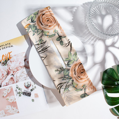 Trend Long Magic Twist Papion Instrument de styling pentru agrafă Benzile de păr cu imprimare florală Suport pentru coadă de cal mare Accesorii de păr pentru femei