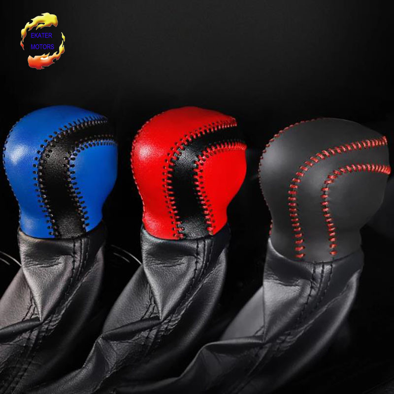 Manșon din piele pentru schimbător de viteze, cusut manual, capac pentru ghidon, stil auto pentru Toyota C-HR 2017 2018 Accesorii auto