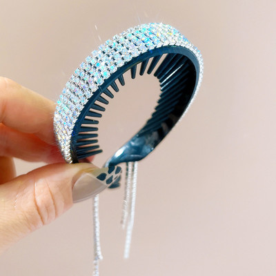 Agrafă de lux cu strasuri strălucitoare, ciucuri, tendință, clemă de păr pentru femei, suport pentru coadă de cal din plastic, accesorii pentru păr pentru femei, 2022, nou