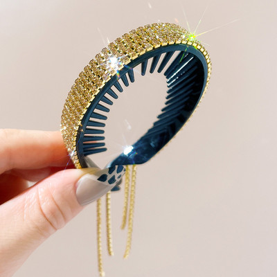 Agrafă de lux cu strasuri strălucitoare, ciucuri, tendință, clemă de păr pentru femei, suport pentru coadă de cal din plastic, accesorii pentru păr pentru femei, 2022, nou