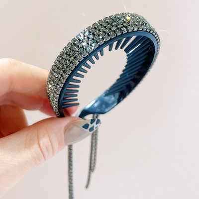 Agrafă de lux cu strasuri strălucitoare, ciucuri, tendință, clemă de păr pentru femei, suport pentru coadă de cal din plastic, accesorii pentru păr pentru femei, 2022, nou