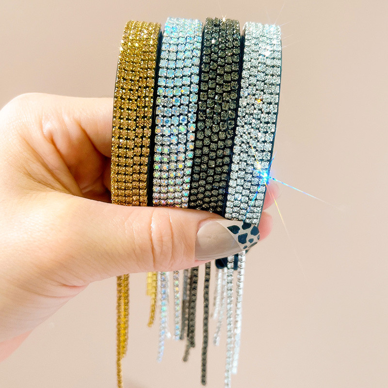 Agrafă de lux cu strasuri strălucitoare, ciucuri, tendință, clemă de păr pentru femei, suport pentru coadă de cal din plastic, accesorii pentru păr pentru femei, 2022, nou