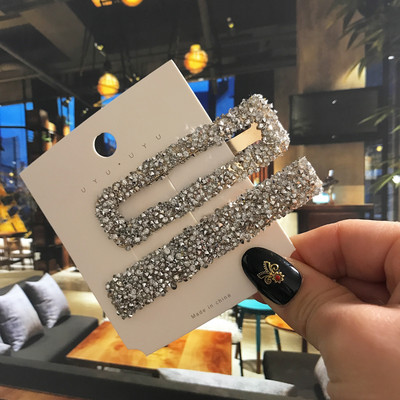 2 buc/set agrafe de păr pentru femei, accesorii pentru cleme de păr, la modă pentru femeie, de lux, pătrată lungă de cristal, cleme de păr din aur, cochiră, nou 2020