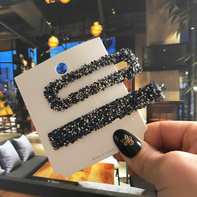 2 buc/set agrafe de păr pentru femei, accesorii pentru cleme de păr, la modă pentru femeie, de lux, pătrată lungă de cristal, cleme de păr din aur, cochiră, nou 2020