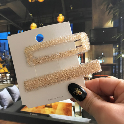 2 buc/set agrafe de păr pentru femei, accesorii pentru cleme de păr, la modă pentru femeie, de lux, pătrată lungă de cristal, cleme de păr din aur, cochiră, nou 2020