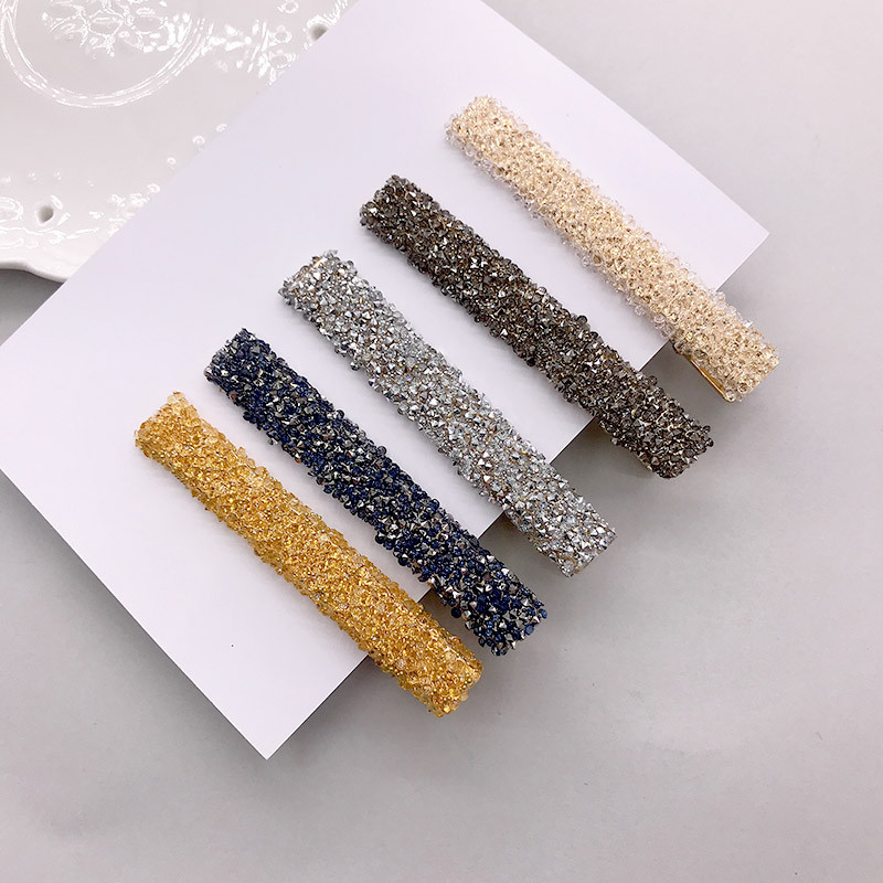 2 buc/set agrafe de păr pentru femei, accesorii pentru cleme de păr, la modă pentru femeie, de lux, pătrată lungă de cristal, cleme de păr din aur, cochiră, nou 2020