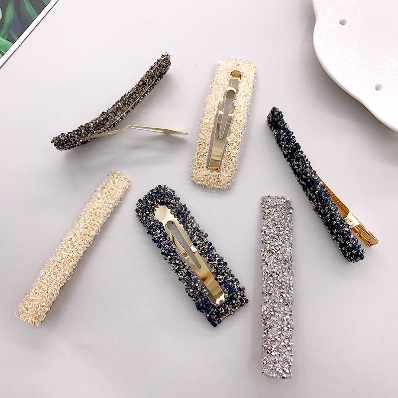 2 buc/set agrafe de păr pentru femei, accesorii pentru cleme de păr, la modă pentru femeie, de lux, pătrată lungă de cristal, cleme de păr din aur, cochiră, nou 2020