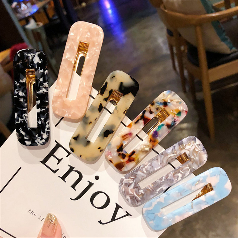 Accesorii mari pentru păr, ace pentru cap pentru femei, bijuterii de modă, picătură de apă, dreptunghi, acrilic, cleme de păr, accesorii pentru cap pentru fete 2019