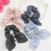 Reducere la modă, accesorii de păr pentru femei, cu imprimeu în dungi, suport pentru coadă de cal din cauciuc elastic, cravate de păr groase, benzi de cauciuc 2020