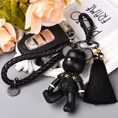 Ručno izrađeni DIY Craft Bomgom Tassels od vještačkih dijamanata Crtić Popobe Gloomy Bear Keychain Slatka torba Držač šarma Cartoon Resin Keychain