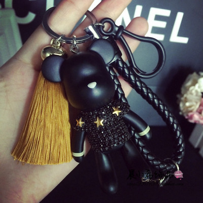 Artizanat manual DIY cu stras Bomgom ciucuri Cartoon Popobe Gloomy Bear Breloc drăguț geantă Charm Holder Cartoon rășină breloc