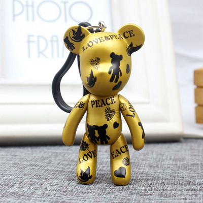 Artizanat manual DIY cu stras Bomgom ciucuri Cartoon Popobe Gloomy Bear Breloc drăguț geantă Charm Holder Cartoon rășină breloc