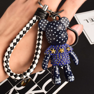 Artizanat manual DIY cu stras Bomgom ciucuri Cartoon Popobe Gloomy Bear Breloc drăguț geantă Charm Holder Cartoon rășină breloc