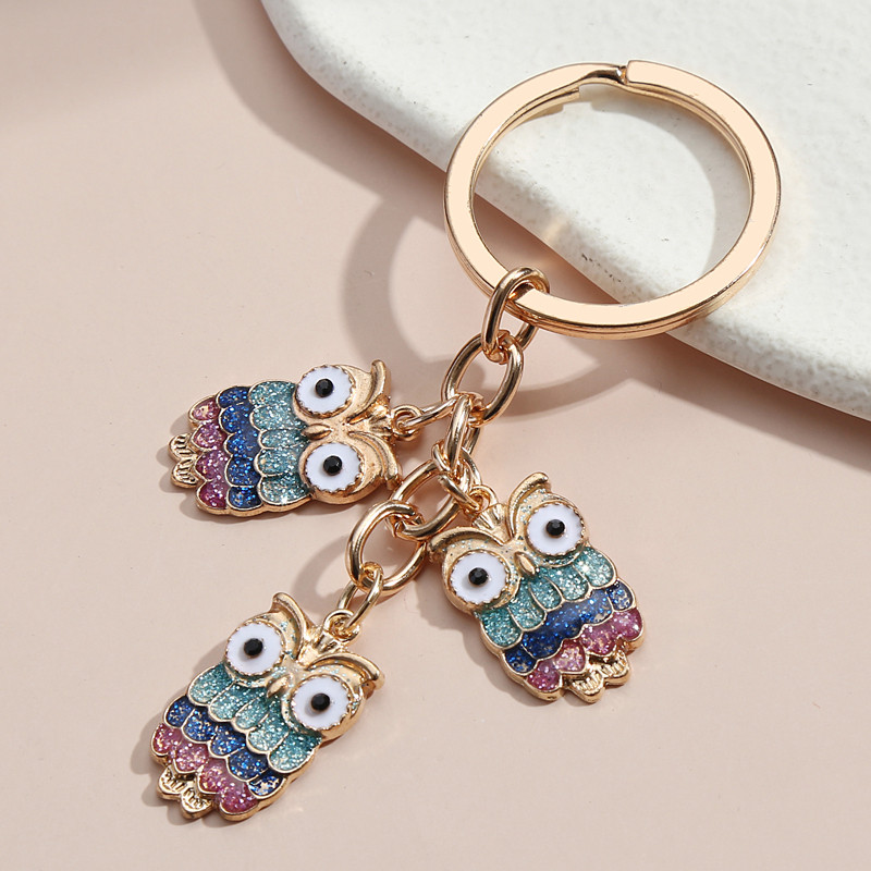 Breloc drăguț Owl Star Breloc Chei Night Owl Breloc Animal Cadouri pentru femei Bărbați Accesoriu geantă Chei de mașină Bijuterii lucrate manual