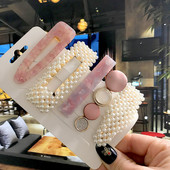 1 set de accesorii de păr pentru femei, suport elastic pentru coadă de cal, benzi de cauciuc pentru copii, barete de perle simulate pentru fete, cleme de păr 2020