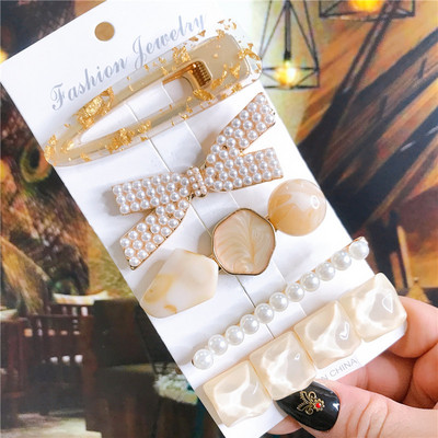 Nou set de accesorii de păr 2021 pentru femei, agrafe de păr de simulare de perle, bijuterii, 5 bucăți, ace de păr, ornamente