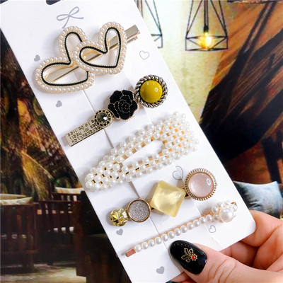 Nou set de accesorii de păr 2021 pentru femei, agrafe de păr de simulare de perle, bijuterii, 5 bucăți, ace de păr, ornamente