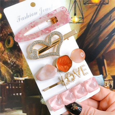 Nou set de accesorii de păr 2021 pentru femei, agrafe de păr de simulare de perle, bijuterii, 5 bucăți, ace de păr, ornamente