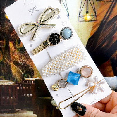 Nou set de accesorii de păr 2021 pentru femei, agrafe de păr de simulare de perle, bijuterii, 5 bucăți, ace de păr, ornamente