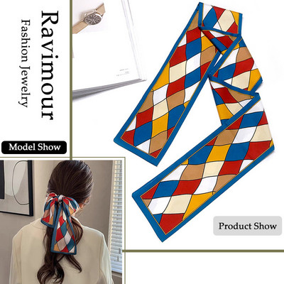 28 de modele Bentite lungi Accesorii pentru păr la modă pentru femei Esarfă Panglici Suport pentru coadă de cal Bandană cu mai multe utilizări Bandană pentru fete