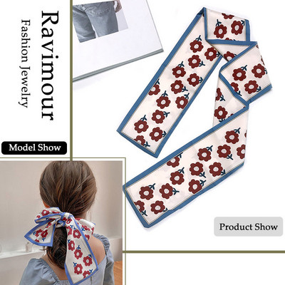 28 de modele Bentite lungi Accesorii pentru păr la modă pentru femei Esarfă Panglici Suport pentru coadă de cal Bandană cu mai multe utilizări Bandană pentru fete