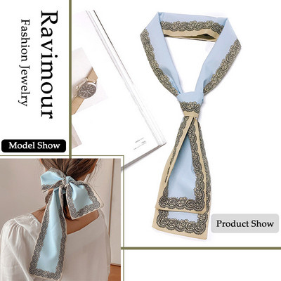 28 de modele Bentite lungi Accesorii pentru păr la modă pentru femei Esarfă Panglici Suport pentru coadă de cal Bandană cu mai multe utilizări Bandană pentru fete