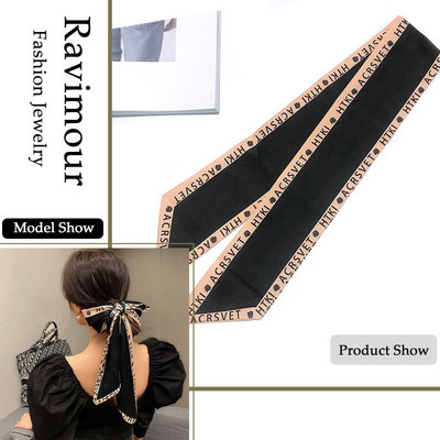 28 de modele Bentite lungi Accesorii pentru păr la modă pentru femei Esarfă Panglici Suport pentru coadă de cal Bandană cu mai multe utilizări Bandană pentru fete