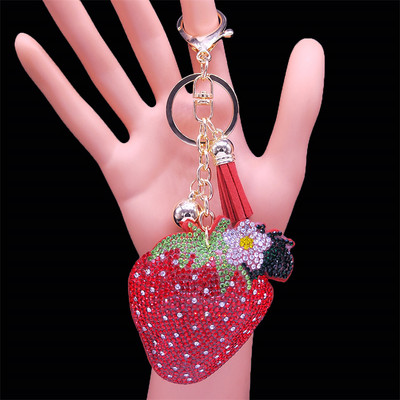 Mood Chihuahua koera kristallist võtmehoidja kott Aksessuaarid naistele Kollane kuldne võtmehoidja Ehted llaveros para mujer K2502S01