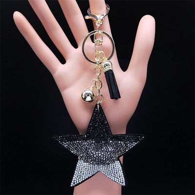 Mood Chihuahua koera kristallist võtmehoidja kott Aksessuaarid naistele Kollane kuldne võtmehoidja Ehted llaveros para mujer K2502S01