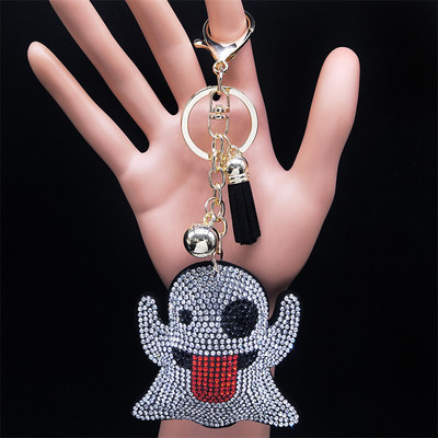 Mood Chihuahua koera kristallist võtmehoidja kott Aksessuaarid naistele Kollane kuldne võtmehoidja Ehted llaveros para mujer K2502S01