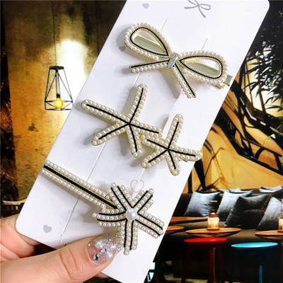 4 buc. Accesorii pentru păr, auriu, argintiu, set de agrafe de păr, vintage, pene, stele de mare, cristal, perle, ac de păr pentru femei, la modă, 2021