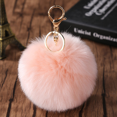 Charms Crystal Faux Fox Fur Keychain Дамски дрънкулки Чанти за окачване Автомобилен ключодържател Ключодържател Играчка Подаръци Llaveros Бижута Висулки