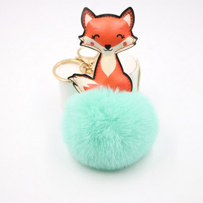Charms Crystal Faux Fox Fur Keychain Дамски дрънкулки Чанти за окачване Автомобилен ключодържател Ключодържател Играчка Подаръци Llaveros Бижута Висулки