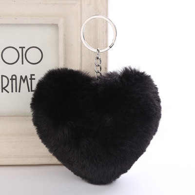 Charms Crystal Faux Fox Fur Keychain Дамски дрънкулки Чанти за окачване Автомобилен ключодържател Ключодържател Играчка Подаръци Llaveros Бижута Висулки