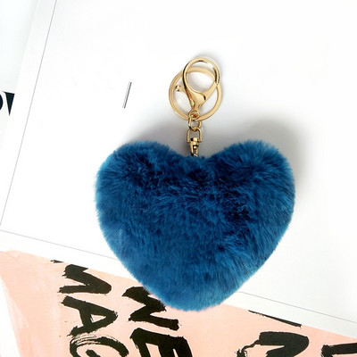 Charms Crystal Faux Fox Fur Keychain Дамски дрънкулки Чанти за окачване Автомобилен ключодържател Ключодържател Играчка Подаръци Llaveros Бижута Висулки