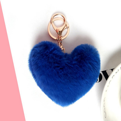 Charms Crystal Faux Fox Fur Keychain Дамски дрънкулки Чанти за окачване Автомобилен ключодържател Ключодържател Играчка Подаръци Llaveros Бижута Висулки