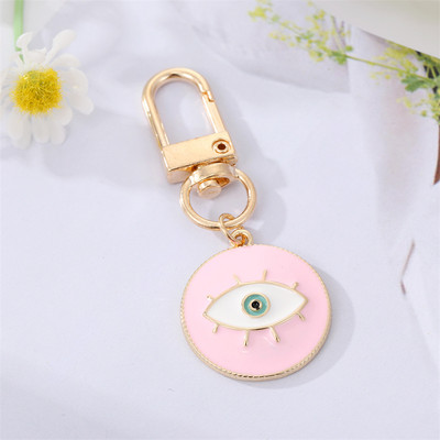 1db Kerek Evil Eye Kulcstartó Kulcstartó Barátoknak Párok Boho Blue Eye Bag Autós Airpods Doboz Kulcs Telefon Báj Kiegészítők Ékszerek