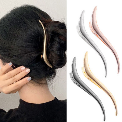 Accesorii de păr pentru femei Nou 2022 Tendință simplă metal auriu argintiu în formă de S Agrafe de păr și ace cu cataramă ac de păr pentru femeie